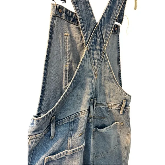Free People Good Luck Denim Overalls - Going Steady - Picture 10 of 16